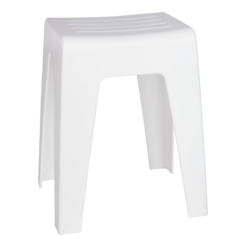 WENKO 22943100 - Taburete KUMBA 38x47 cm blanco