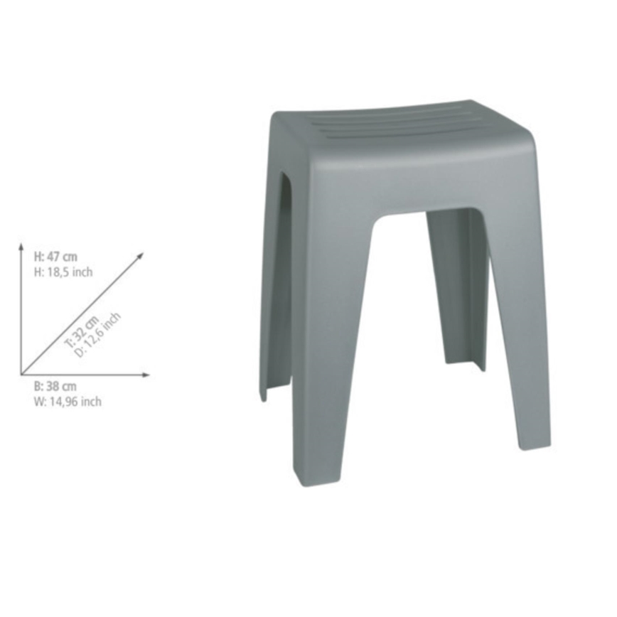 WENKO 22944100 - Taburete KUMBA 38x47 cm gris