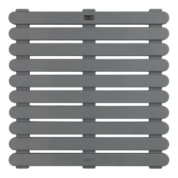 WENKO 22947100 - Alfombrilla de ducha para interior y exterior 55x55 cm, gris