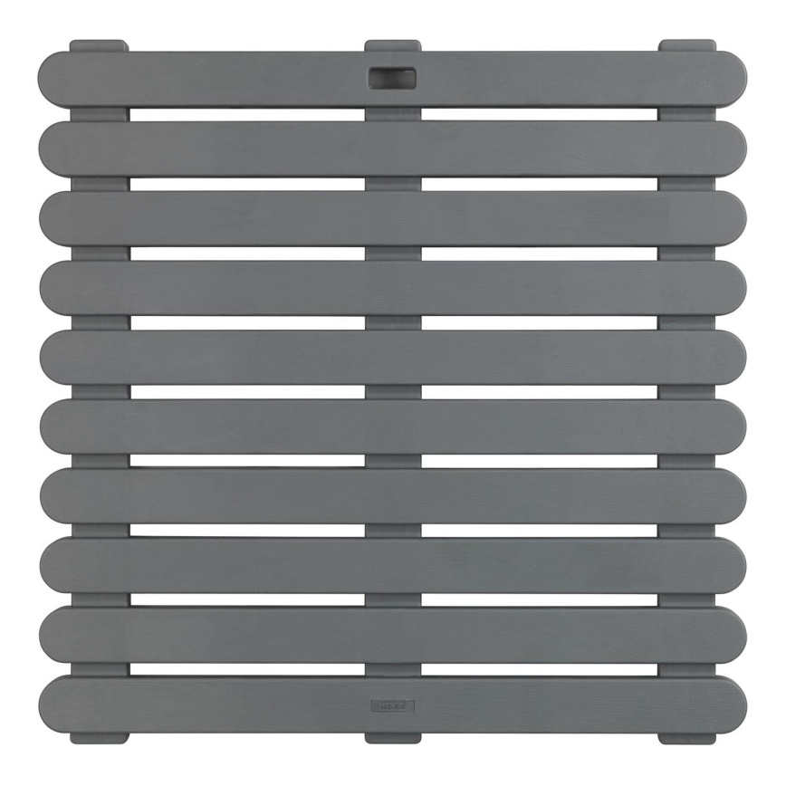 WENKO 22947100 - Alfombrilla de ducha para interior y exterior 55x55 cm, gris