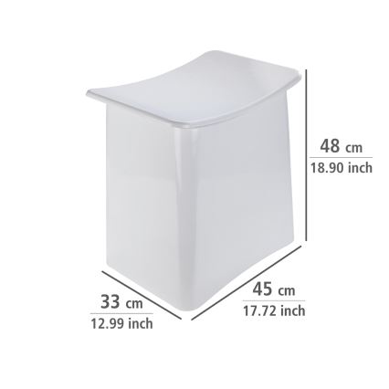 WENKO 22949100 - Taburete WING 45x48 cm blanco/negro