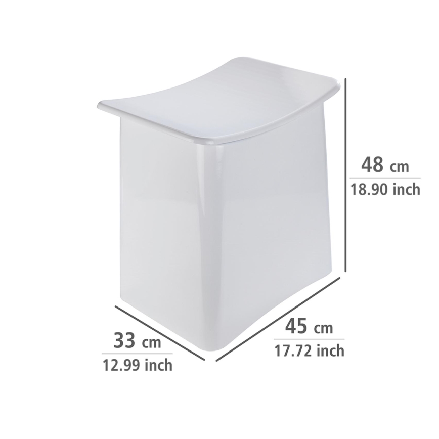 WENKO 22949100 - Taburete WING 45x48 cm blanco/negro