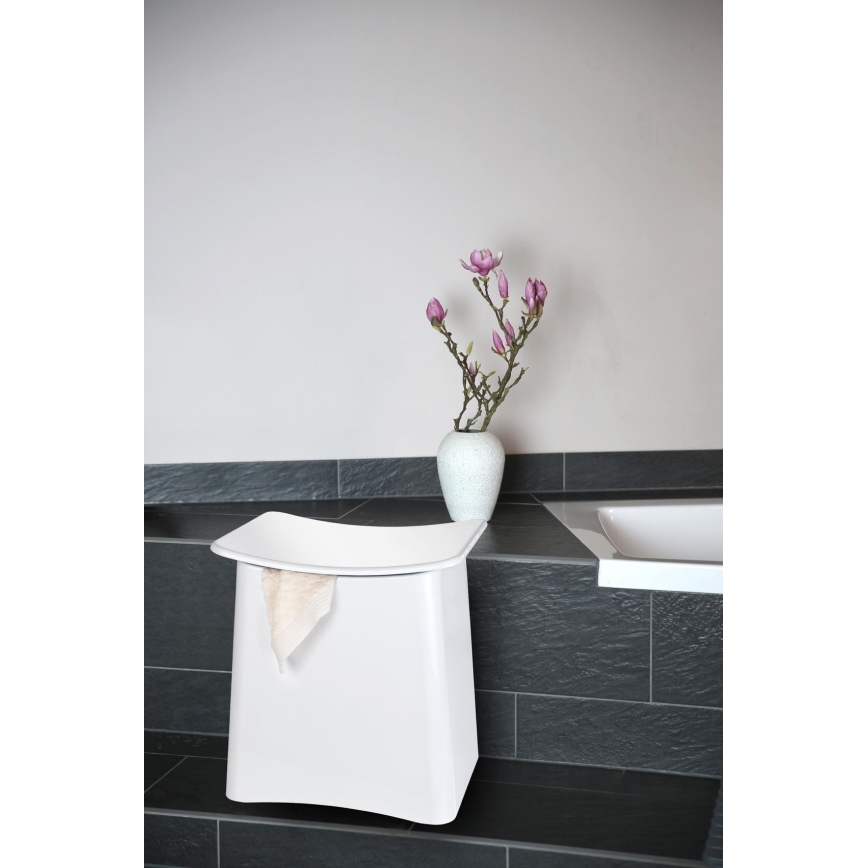 WENKO 22949100 - Taburete WING 45x48 cm blanco/negro