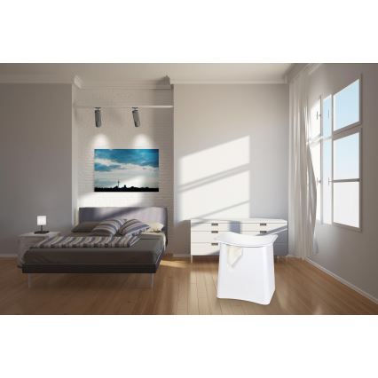 WENKO 22949100 - Taburete WING 45x48 cm blanco/negro
