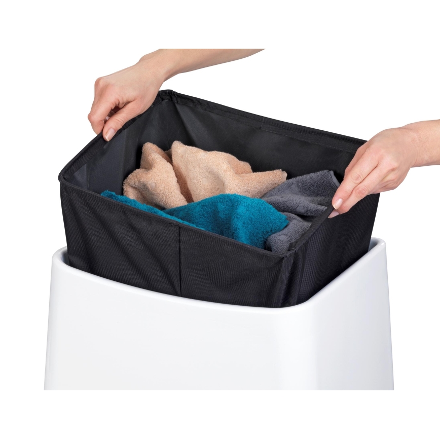 WENKO 22949100 - Taburete WING 45x48 cm blanco/negro