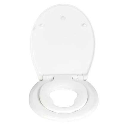 WENKO 22973100-WC asiento DELOS 44,5x37,5 cm blanco/plateado