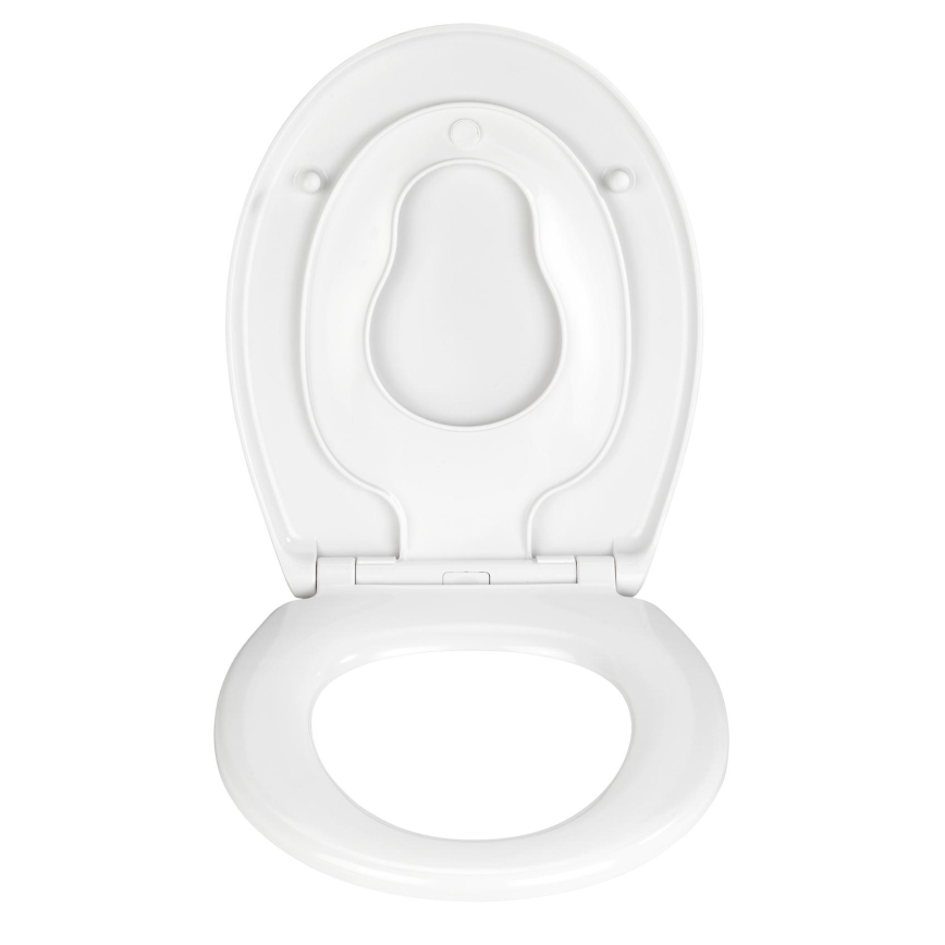 WENKO 22973100-WC asiento DELOS 44,5x37,5 cm blanco/plateado
