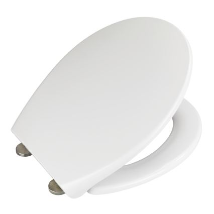 WENKO 22973100-WC asiento DELOS 44,5x37,5 cm blanco/plateado