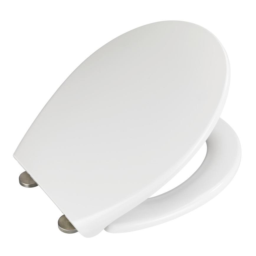 WENKO 22973100-WC asiento DELOS 44,5x37,5 cm blanco/plateado