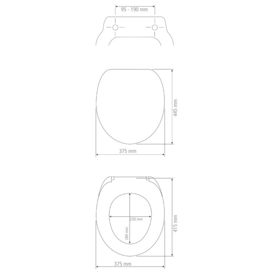 WENKO 22973100-WC asiento DELOS 44,5x37,5 cm blanco/plateado