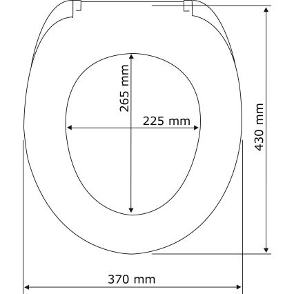WENKO 22977100-Asiento de inodoro BELLEVUE 35,5x42,5 cm antracita/plata