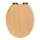 WENKO 22979100-WC asiento de inodoro Haya natural 35,5 x 42,5 cm marrón/plateado