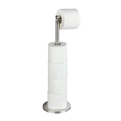 WENKO 22985100 - Soporte para papel higiénico 21 x 55 cm, acero inoxidable/plateado
