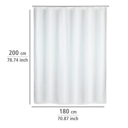 WENKO 23062100 - Cortina de ducha PALAIS 180x200 cm blanca