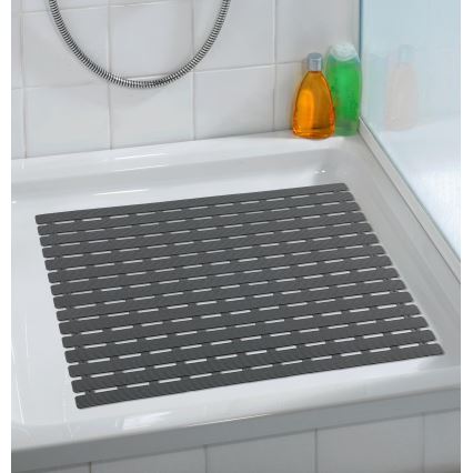 WENKO 23125100-Alfombrilla de ducha ARINOS 54x54 cm gris/gris