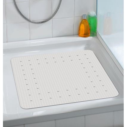 WENKO 23135100-Alfombrilla de ducha MIRASOL 54x54 cm blanca