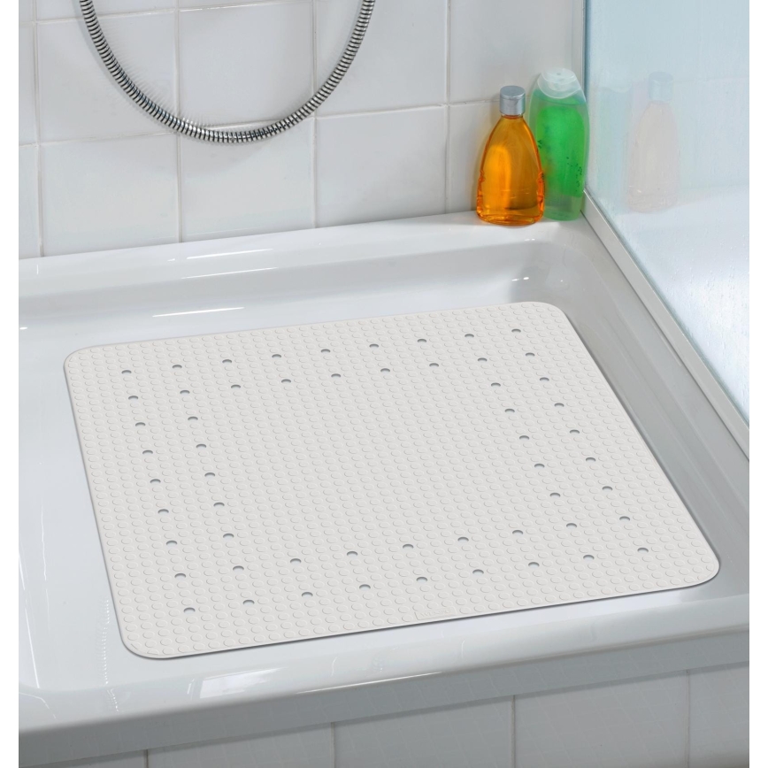 WENKO 23135100-Alfombrilla de ducha MIRASOL 54x54 cm blanca