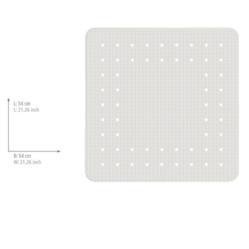 WENKO 23135100-Alfombrilla de ducha MIRASOL 54x54 cm blanca