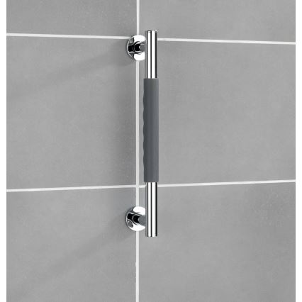 WENKO 23284100-Asidero SECURA 40,5x9 cm acero inoxidable/antracita/cromado brillante