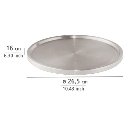 WENKO 2334100 - Bandeja ACERO INOXIDABLE 26,5x1,5 cm acero inoxidable/plateada