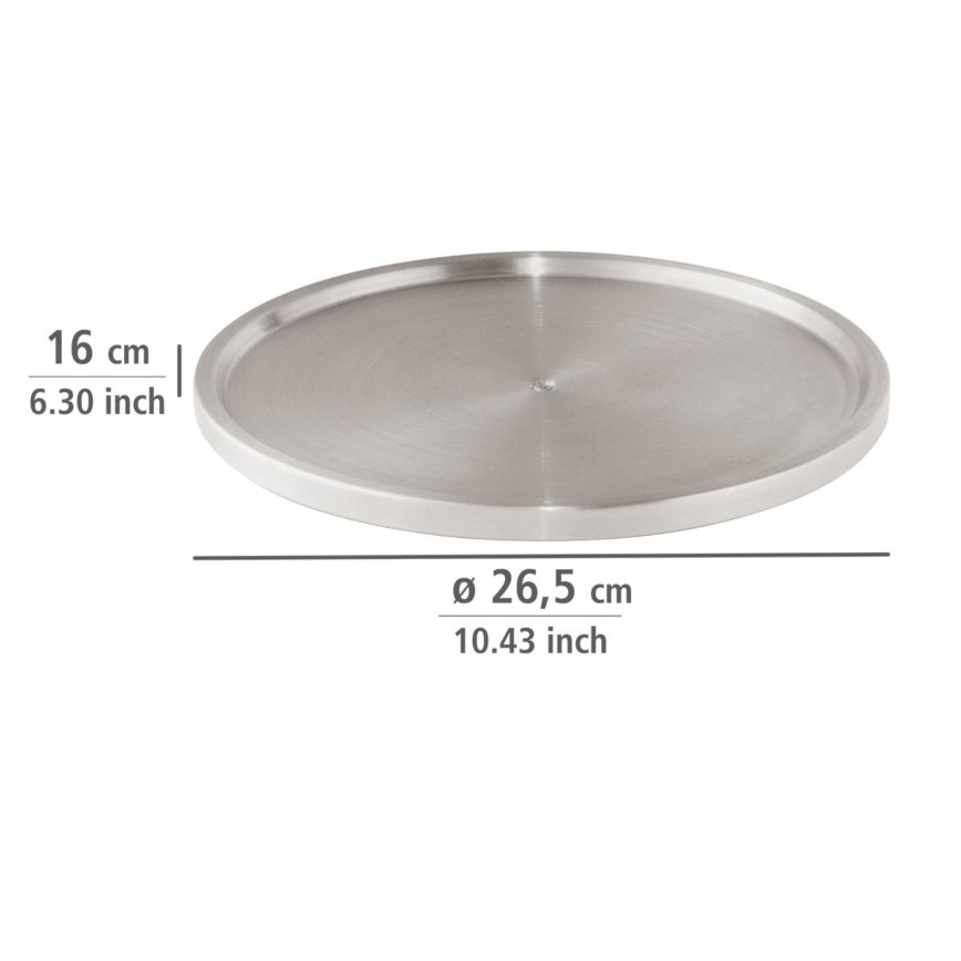 WENKO 2334100 - Bandeja ACERO INOXIDABLE 26,5x1,5 cm acero inoxidable/plateada