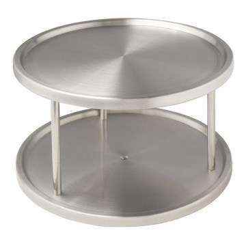 WENKO 2335100 - Carrusel CABINET CAROUSEL 26,5x15,5 cm acero inoxidable/plateado