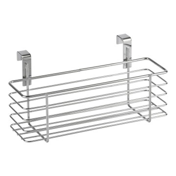 WENKO 2344100 - Cesta SLIM 24x11,5 cm brillo. cromado/negro