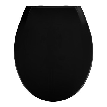 WENKO 23443100-WC asiento de inodoro KOS 44x37 cm negro/plateado