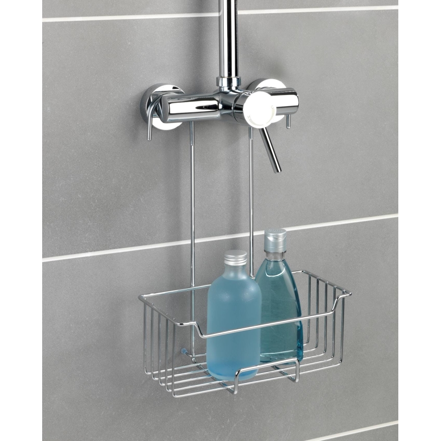 WENKO 23499100 - Estante de ducha MILO 25x36 cm acero inoxidable/plateado/transparente