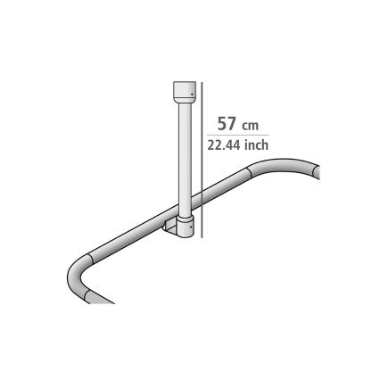 WENKO 23566100 - Soporte de techo UNIVERSAL 57 cm negro
