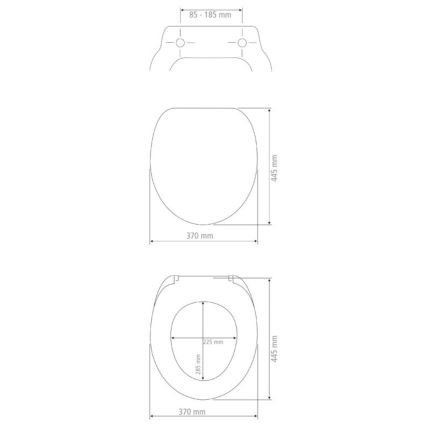 WENKO 23571100-WC Asiento para inodoro 300/350 KG 44,5x37 cm multicolor/plateado