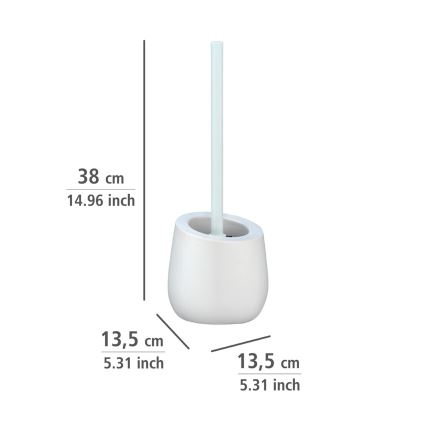 WENKO 23646100 - Cepillo para inodoro BADI 13,5x38 cm blanco