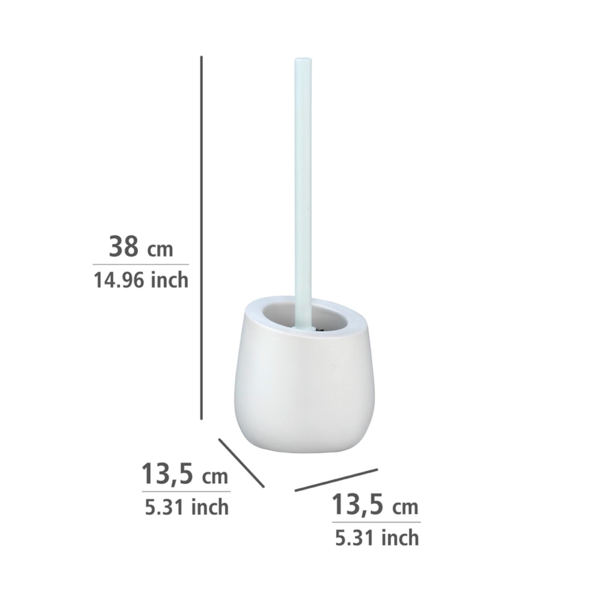 WENKO 23646100 - Cepillo para inodoro BADI 13,5x38 cm blanco
