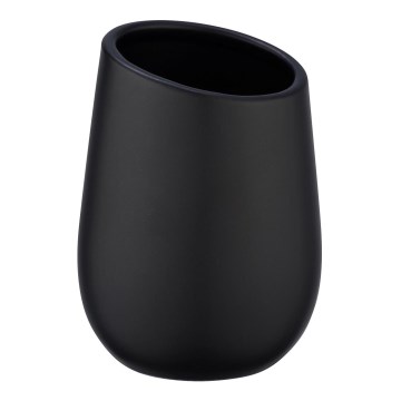 WENKO 23651800 - Vaso portacepillos BADI 8 x 11 cm, negro