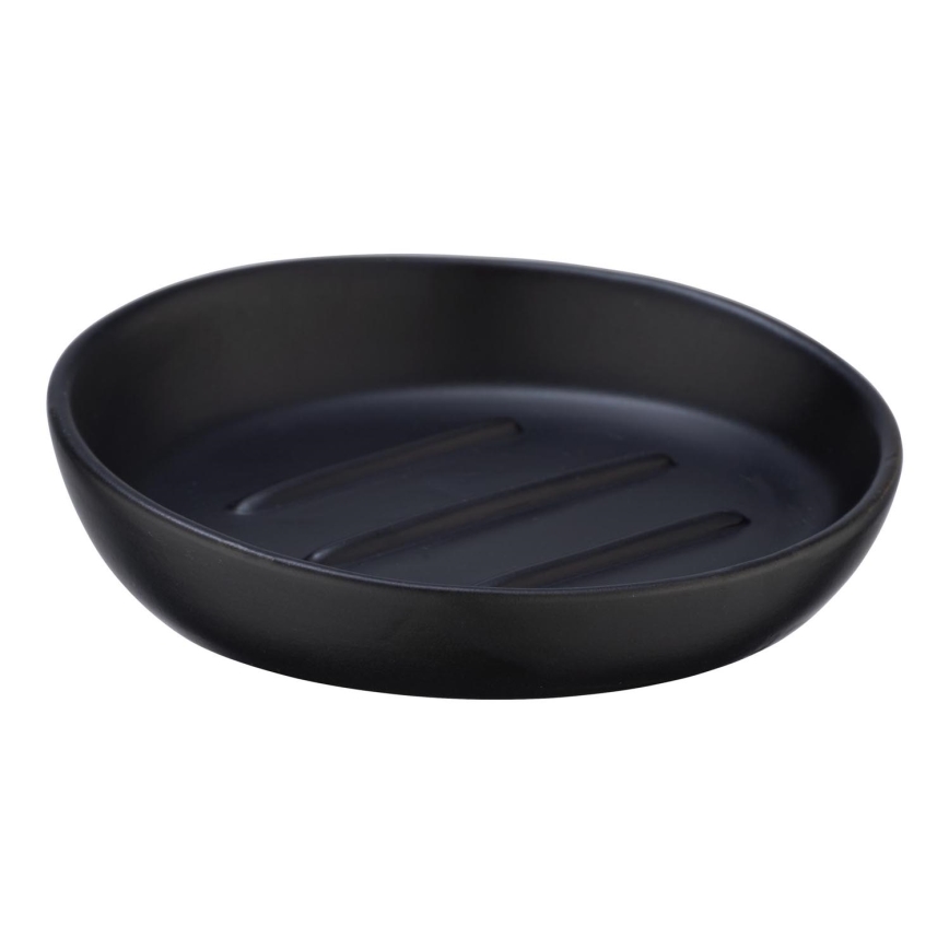 WENKO 23653100 - Jabonera BADI 11,5 x 3 cm negra