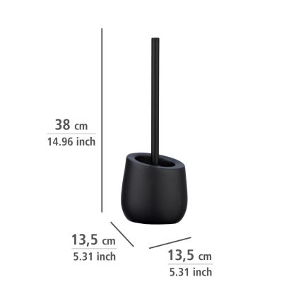 WENKO 23654800 - Cepillo para inodoro BADI 13,5x38 cm negro