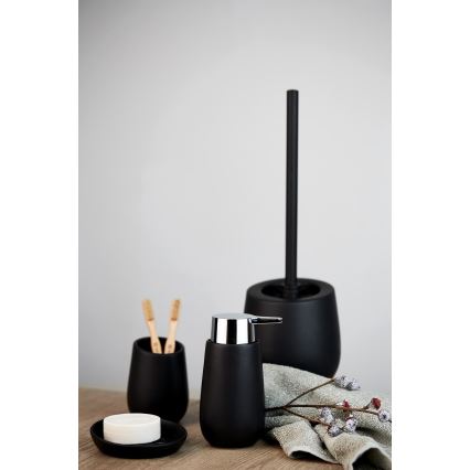 WENKO 23654800 - Cepillo para inodoro BADI 13,5x38 cm negro