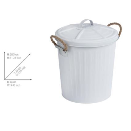 WENKO 23703100 - Cesta GARA 24x28,5 cm blanca
