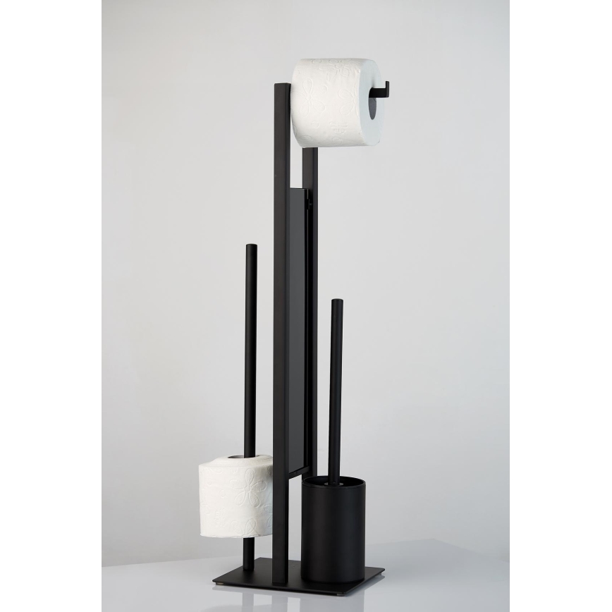 WENKO 23708100 - Cepillo de inodoro RIVALTA 18x70 cm negro