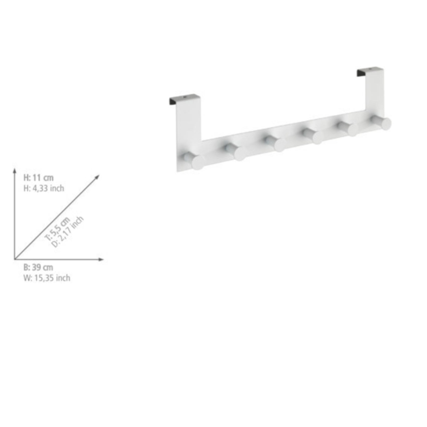 WENKO 23724100-Colgador CELANO 39x11 cm blanco