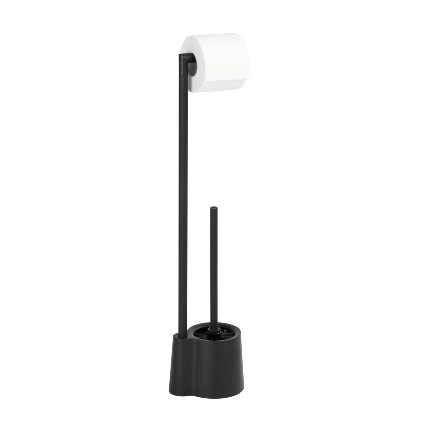 WENKO 23804100 - Escobilla para inodoro AVOLA 13 x 70 cm, acero inoxidable/negro