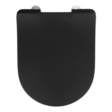 WENKO 23827100-WC asiento para inodoro SEDILO 45,2x36,2 cm negro/plateado