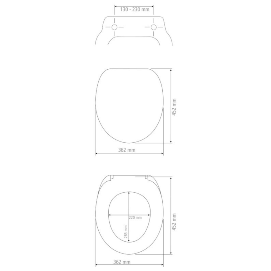 WENKO 23827100-WC asiento para inodoro SEDILO 45,2x36,2 cm negro/plateado