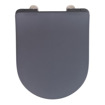 WENKO 23828100-WC asiento para inodoro SEDILO 45,2x36,2 cm gris/plata