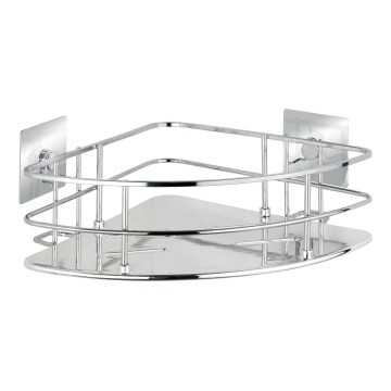 WENKO 23856800-Repisa TURBO-LOC QUADRO ED. 27,5 x 19,3 cm, acero inoxidable/cromo brillante