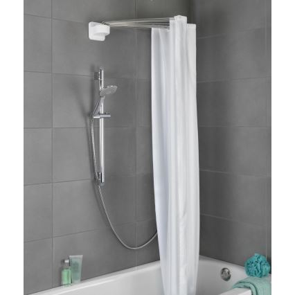 WENKO 23863100 - Soporte de ducha 96x72 cm acero inoxidable/blanco