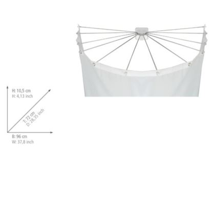 WENKO 23863100 - Soporte de ducha 96x72 cm acero inoxidable/blanco