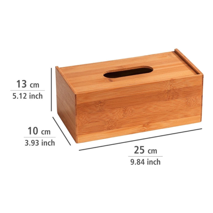 WENKO 23925100 - Dispensador de pañuelos TERRA 25x13 cm marrón