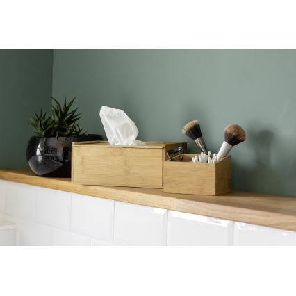 WENKO 23925100 - Dispensador de pañuelos TERRA 25x13 cm marrón