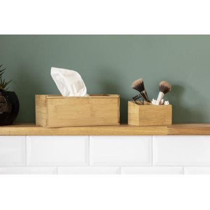 WENKO 23925100 - Dispensador de pañuelos TERRA 25x13 cm marrón